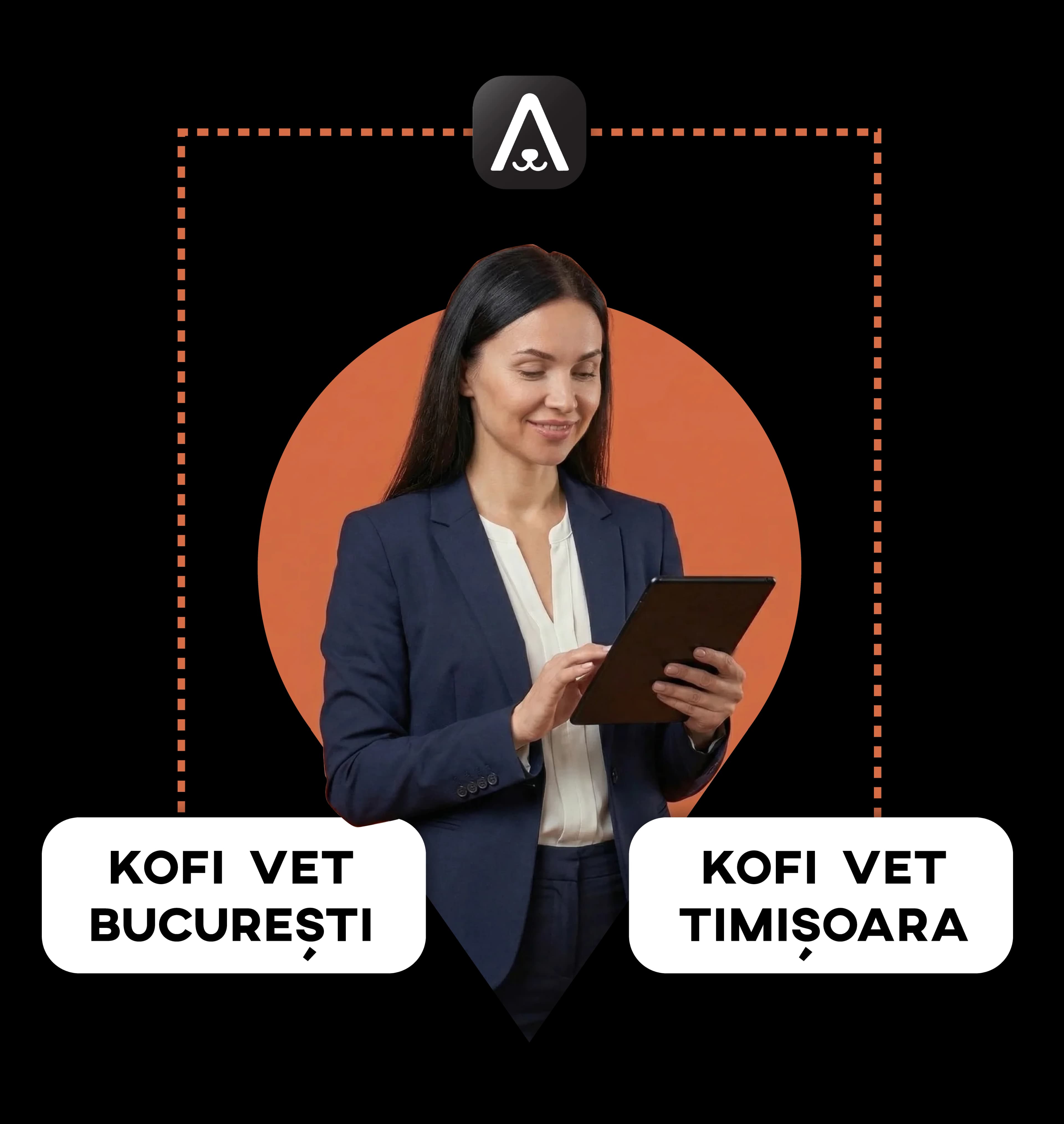 Veterinary practice accessible from a phone