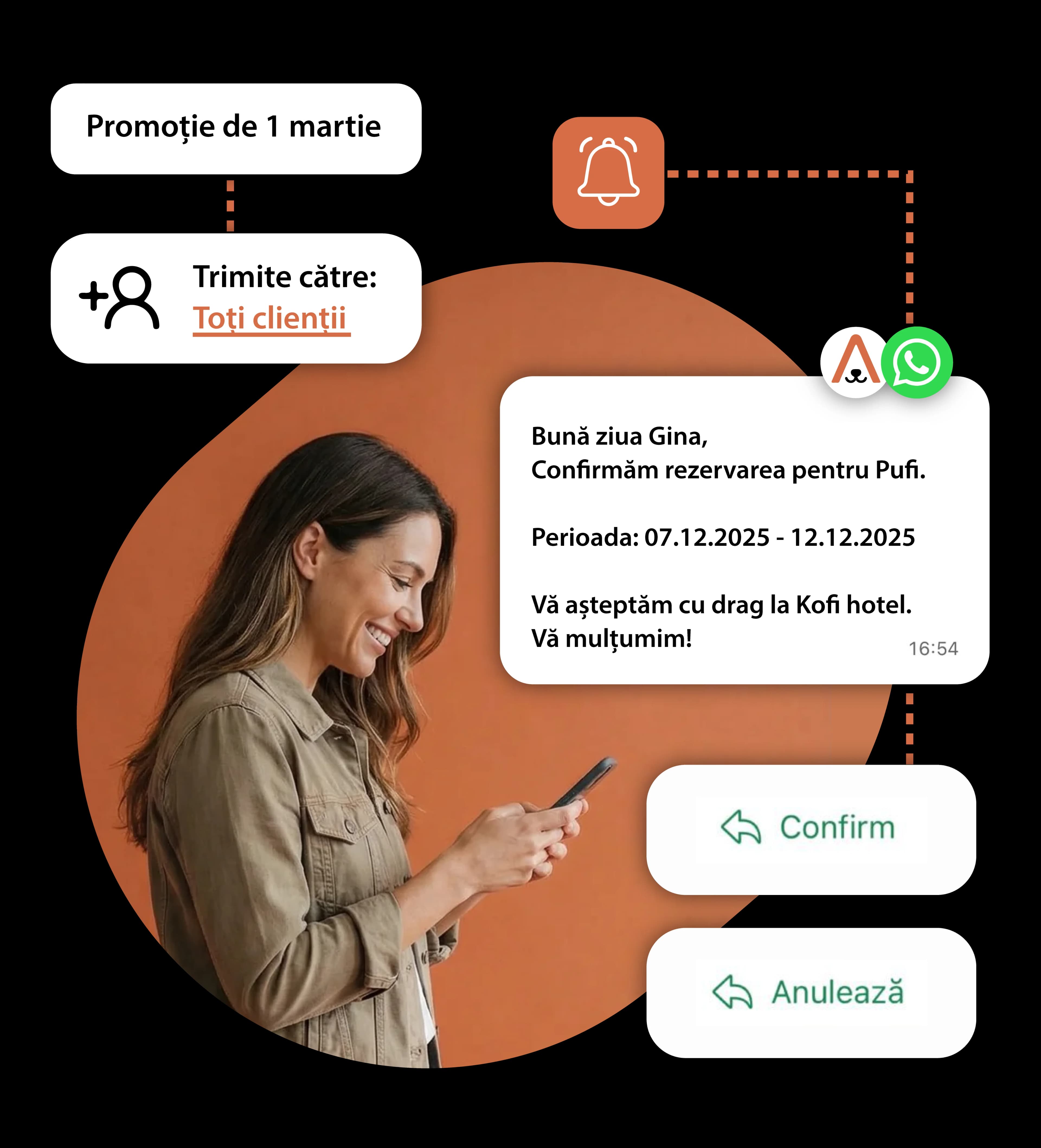 Automated WhatsApp messages for pet hotel