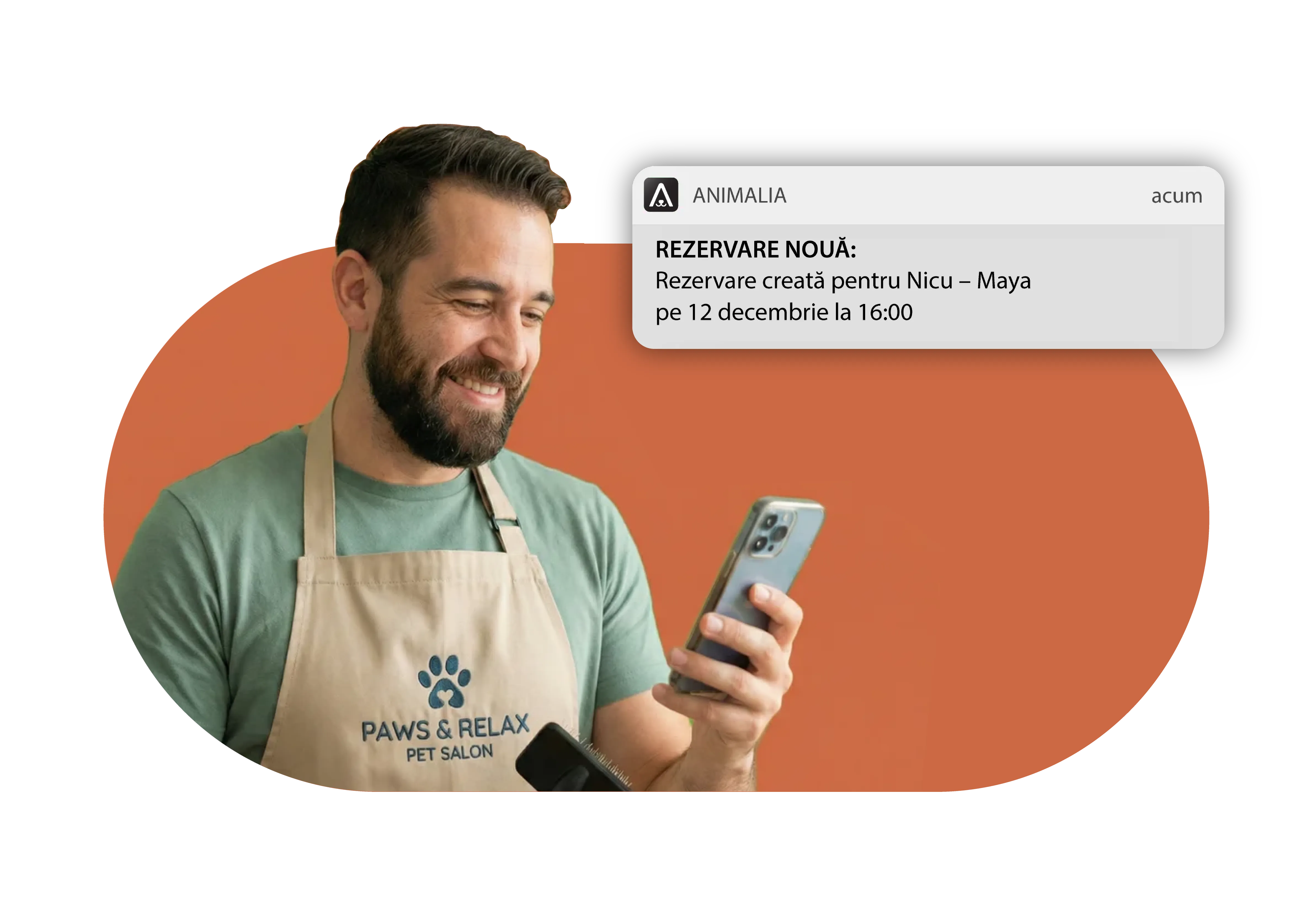 New appointment notification with accept options